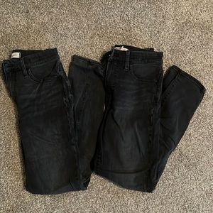 BUNDLE - 2 pairs! - Madewell Grey Black Curvy Roadtripper Jeans x2